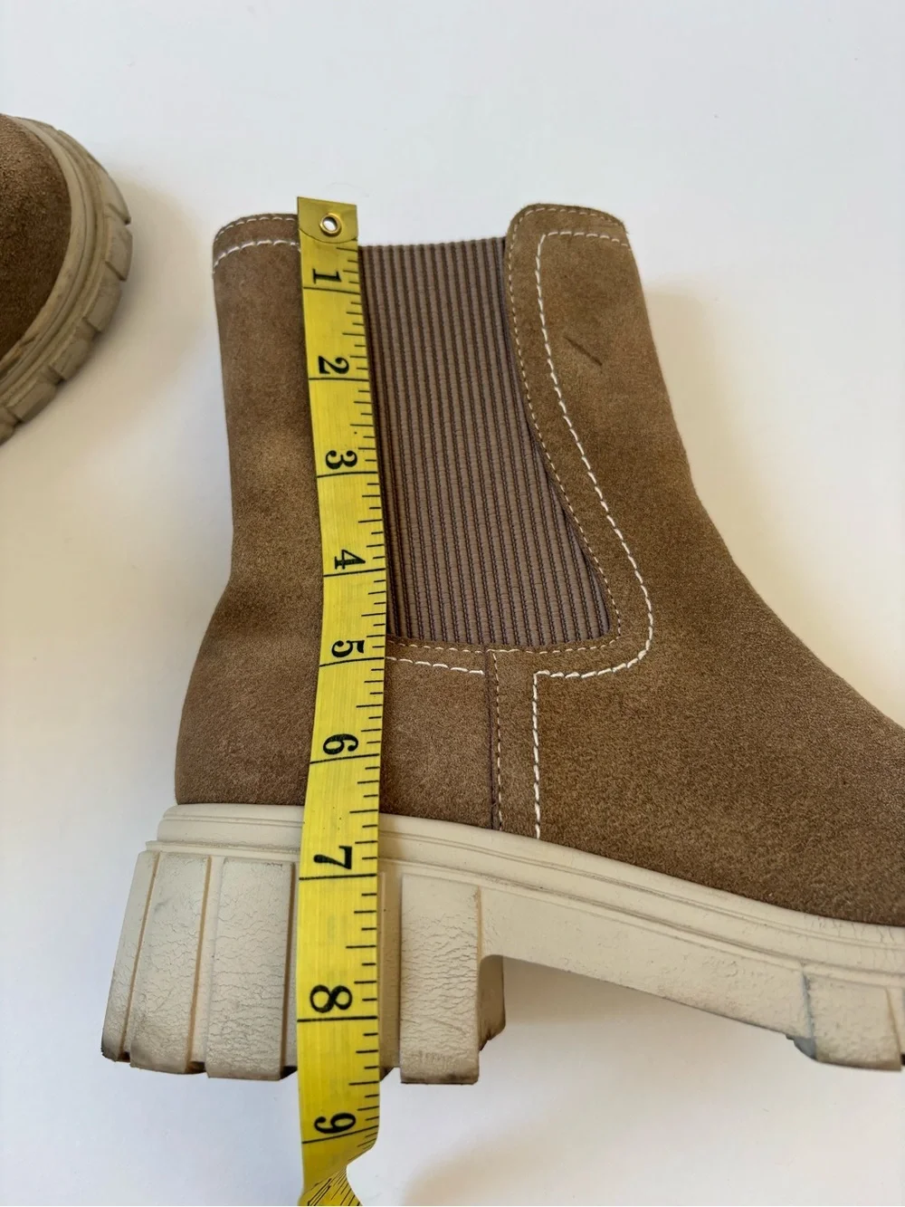 Vintage Havana Slash 3 Chelsea Boot Taupe Beige Academia Career Grunge 9 Suede